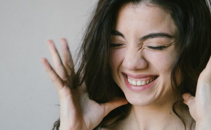 close up shot of a happy woman